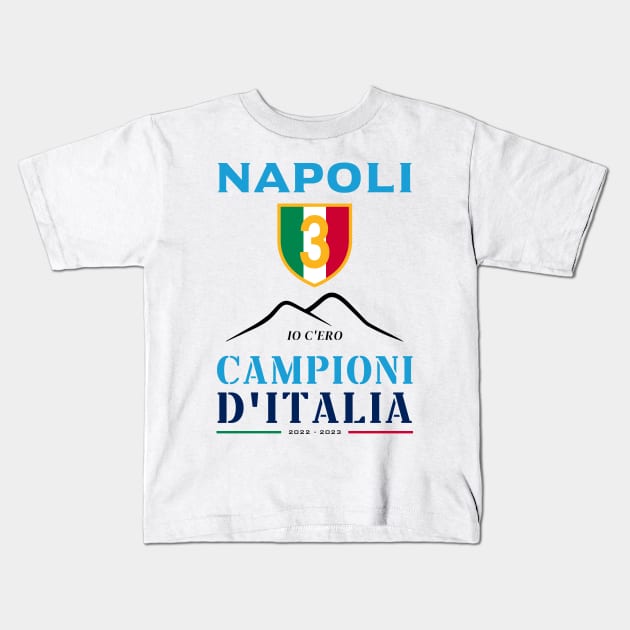 Napoli Champions Serie A 2022-2023 Kids T-Shirt by Zakzouk-store